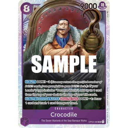 Crocodile (060) (OP04-060) - Kingdoms of Intrigue Foil