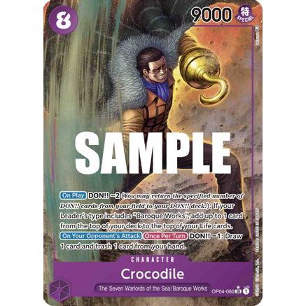 Crocodile (060) (Alternate Art) (OP04-060) - Kingdoms of Intrigue Foil