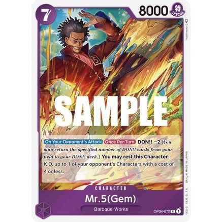 Mr.5 (Gem) (OP04-072) - Kingdoms of Intrigue Foil