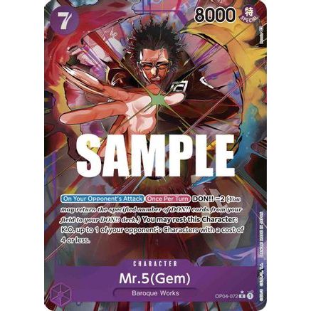 Mr.5 (Gem) (Alternate Art) (OP04-072) - Kingdoms of Intrigue Foil