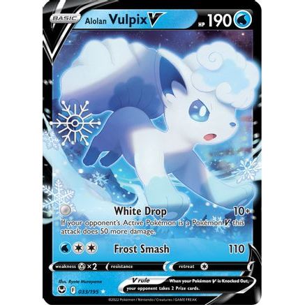 Alolan Vulpix V - 033/195 (Holiday Calendar) 33 - Miscellaneous Cards & Products Holofoil