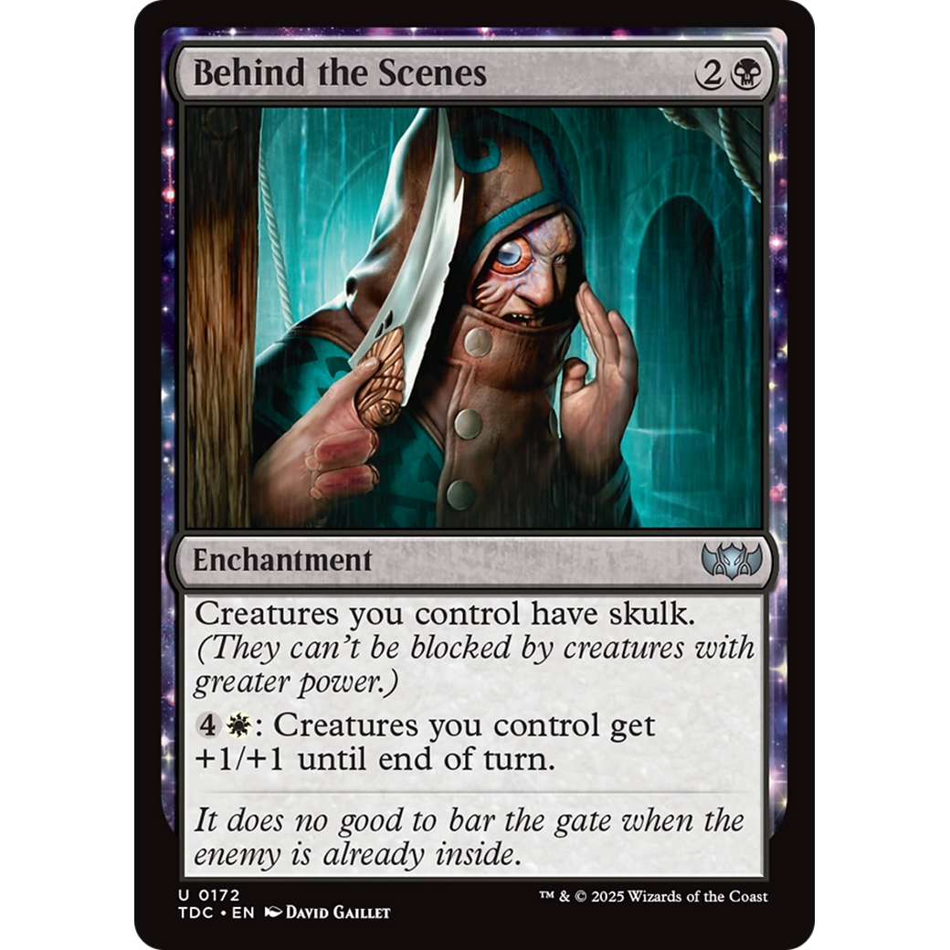 Behind the Scenes (TDC-172) - Commander: Tarkir: Dragonstorm: (enchantment)