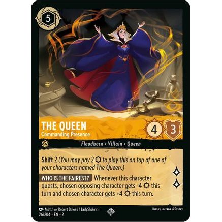 The Queen - Commanding Presence (26/204) - Rise of the Floodborn Cold Foil