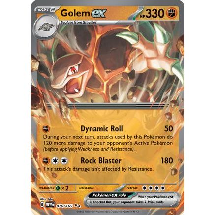 Golem ex - 076/165 76 - SV Scarlet & Violet 151 Holofoil