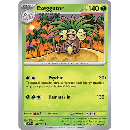 Exeggutor 103 - SV Scarlet & Violet 151 Reverse Holofoil