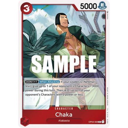 Chaka (OP04-008) - Kingdoms of Intrigue Foil