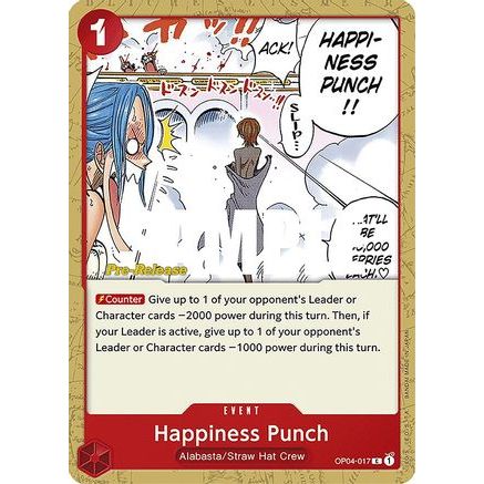 Happiness Punch (OP04-017) - Kingdoms of Intrigue Pre-Release Cards