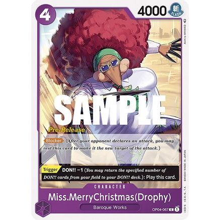 Miss.MerryChristmas(Drophy) (OP04-067) - Kingdoms of Intrigue Pre-Release Cards