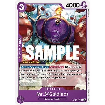 Mr.3 (Galdino) (OP04-070) - Kingdoms of Intrigue Pre-Release Cards