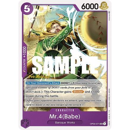 Mr.4 (Babe) (OP04-071) - Kingdoms of Intrigue Pre-Release Cards