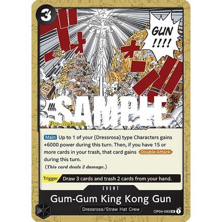 Gum-Gum King Kong Gun (OP04-093) - Kingdoms of Intrigue Pre-Release Cards