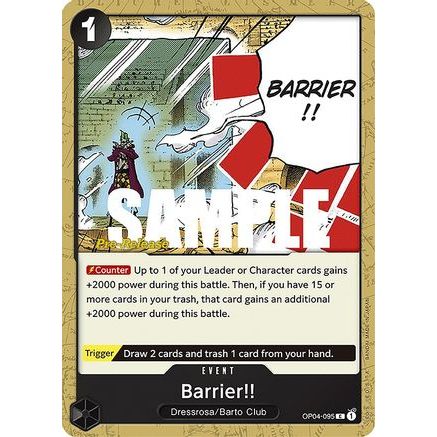 Barrier!! (OP04-095) - Kingdoms of Intrigue Pre-Release Cards
