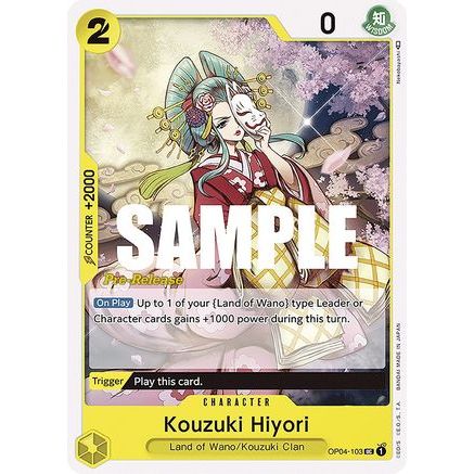 Kouzuki Hiyori (OP04-103) - Kingdoms of Intrigue Pre-Release Cards