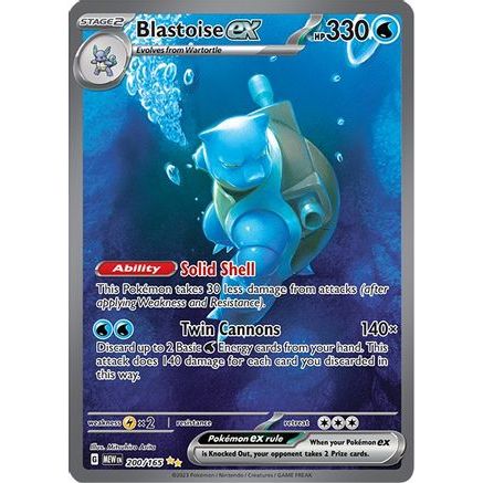 Blastoise ex - 200/165 200 - SV Scarlet & Violet 151 Holofoil