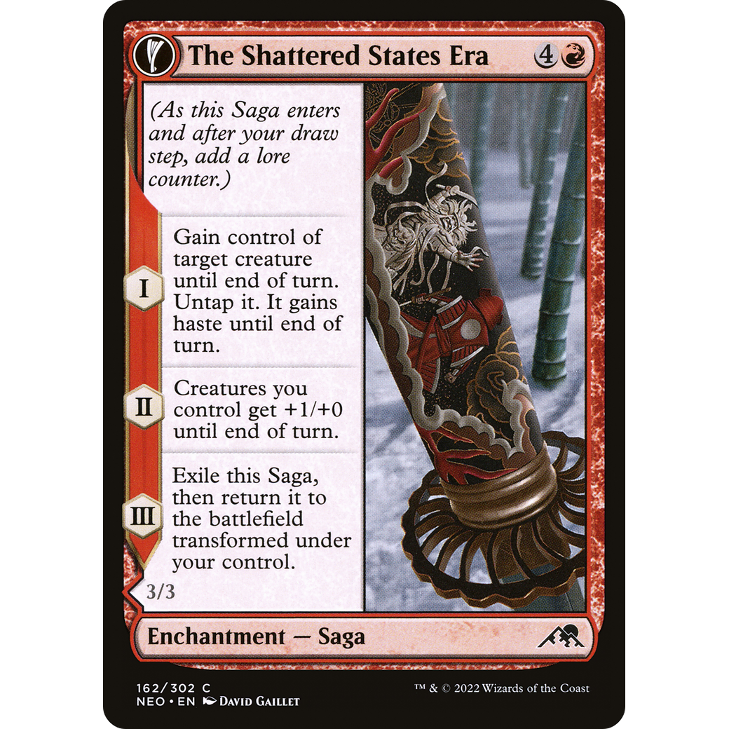 The Shattered States Era // Nameless Conqueror (NEO-162) - Kamigawa: Neon Dynasty: (fandfc, enchantment)