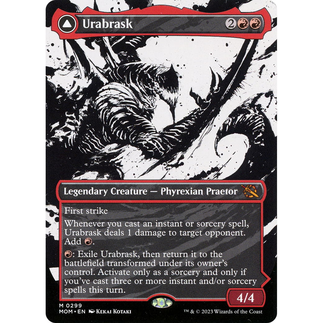 Urabrask // The Great Work (MOM-299) - March of the Machine: (Showcase) (Borderless) Foil