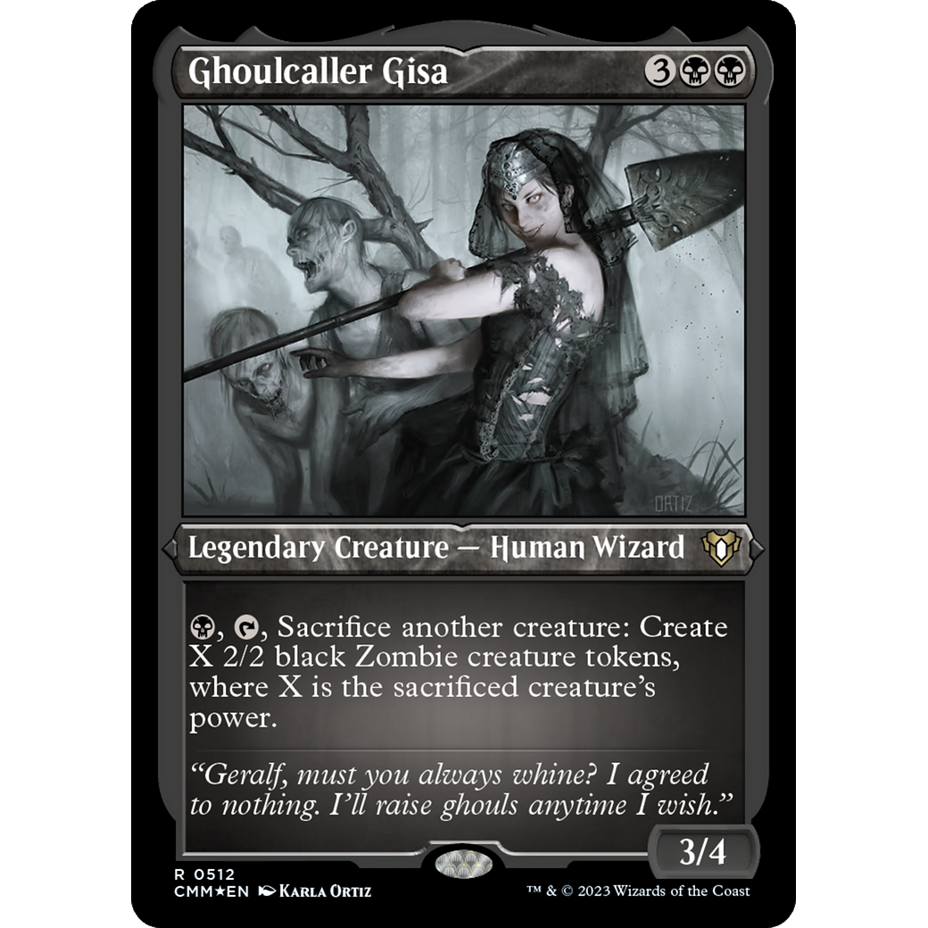 Ghoulcaller Gisa (CMM-512) - Commander Masters Etched Foil