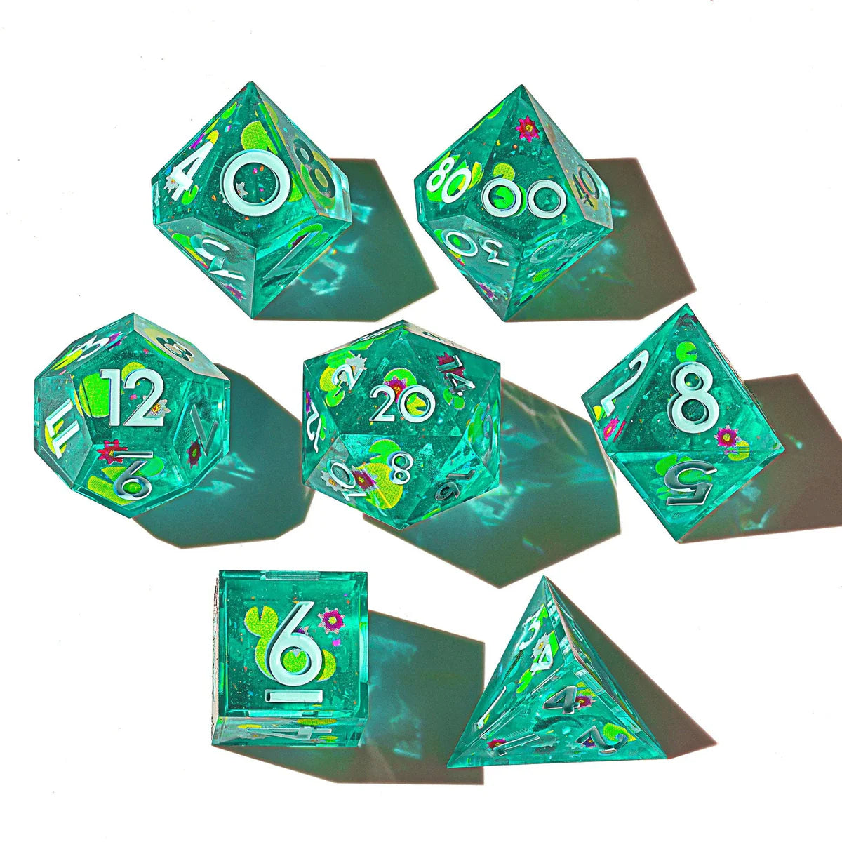 Koi Pond 7-Piece Sharp Edge Polyhedral Dice Set