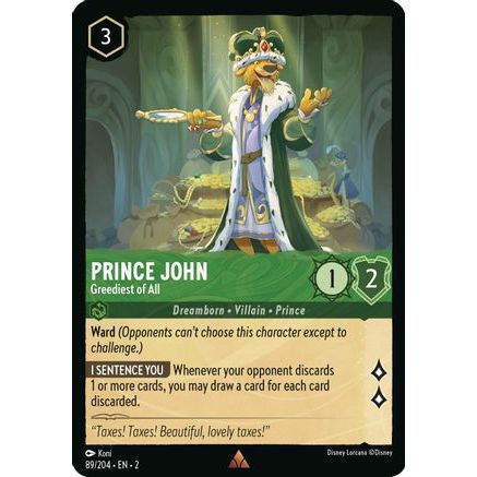 Prince John - Greediest of All (89/204) - Rise of the Floodborn Cold Foil