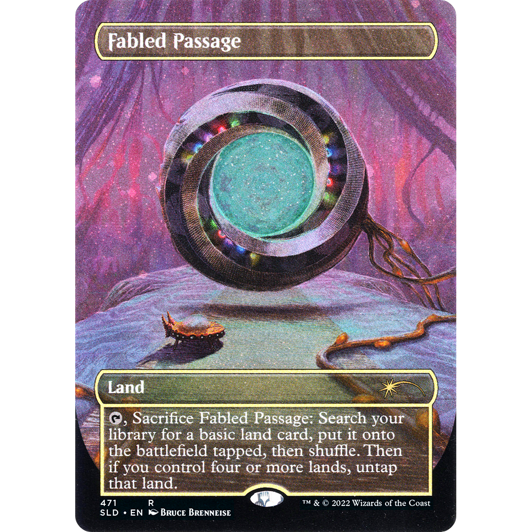 Fabled Passage (Borderless) (Galaxy Foil) (SLD-471) - Secret Lair Drop (Borderless) Foil