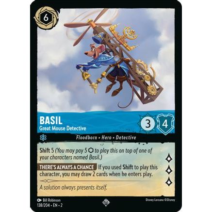 Basil - Great Mouse Detective (138/204) - Rise of the Floodborn Cold Foil