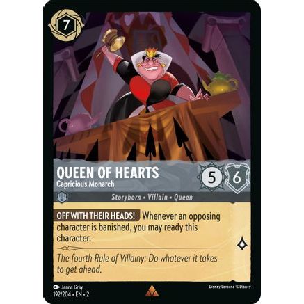Queen of Hearts - Capricious Monarch (192/204) - Rise of the Floodborn Cold Foil