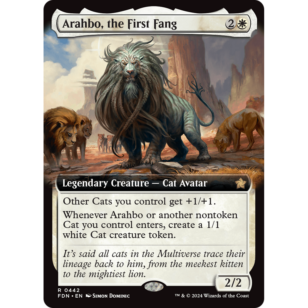 Arahbo, the First Fang (FDN-442) - Foundations: (Extended Art) Foil