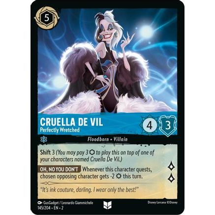 Cruella De Vil - Perfectly Wretched (145/204) - Rise of the Floodborn Cold Foil