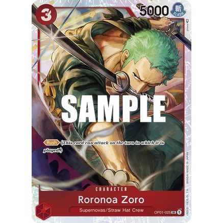 Roronoa Zoro - OP01-025 (Ultra Deck: The Three Captains) (OP01-025) - One Piece Promotion Cards Foil