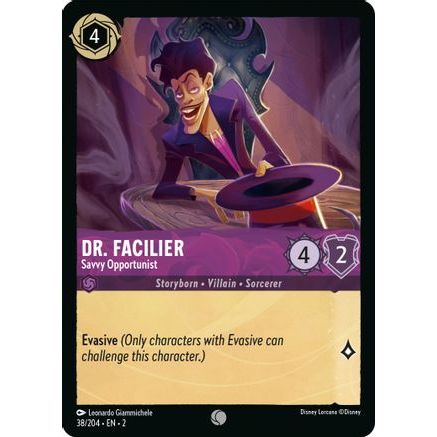 Dr. Facilier - Savvy Opportunist (38/204) - Rise of the Floodborn Cold Foil