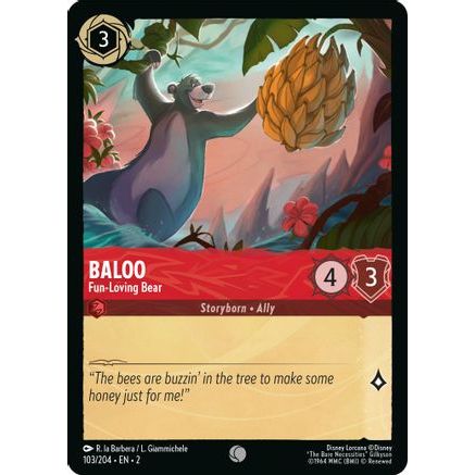 Baloo - Fun-Loving Bear (103/204) - Rise of the Floodborn Cold Foil