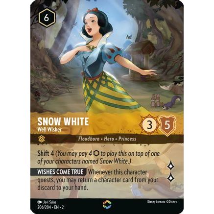 Snow White - Well Wisher (Enchanted) (206/204) - Rise of the Floodborn Holofoil