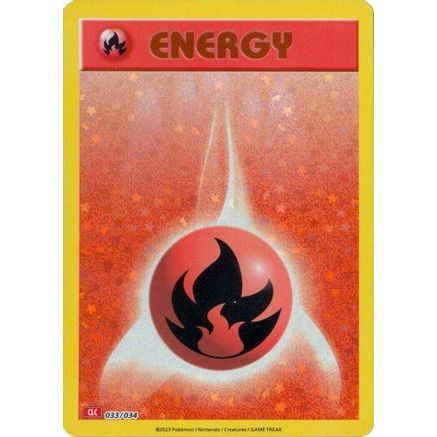 Basic Fire Energy 33 - Trading Card Game Classic Holofoil