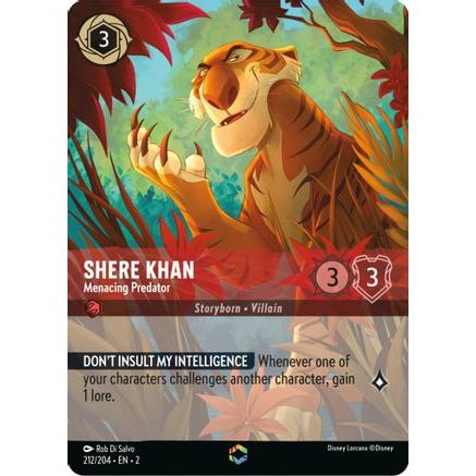 Shere Khan - Menacing Predator (Enchanted) (212/204) - Rise of the Floodborn Holofoil