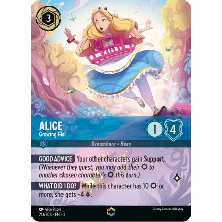 Alice - Growing Girl (Enchanted) (213/204) - Rise of the Floodborn Holofoil