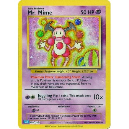 Mr. Mime 13 - Trading Card Game Classic Holofoil