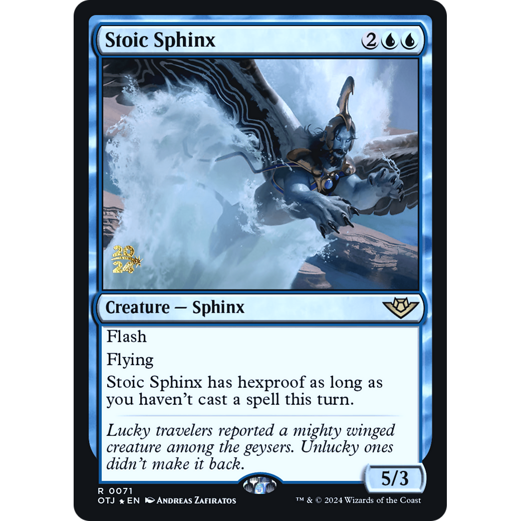 Stoic Sphinx (PRE-71S) - Outlaws of Thunder Junction Promos Foil