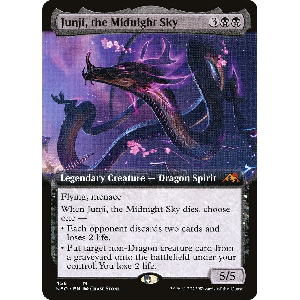 Junji, the Midnight Sky (NEO-456) - Kamigawa: Neon Dynasty: (Extended Art) Foil