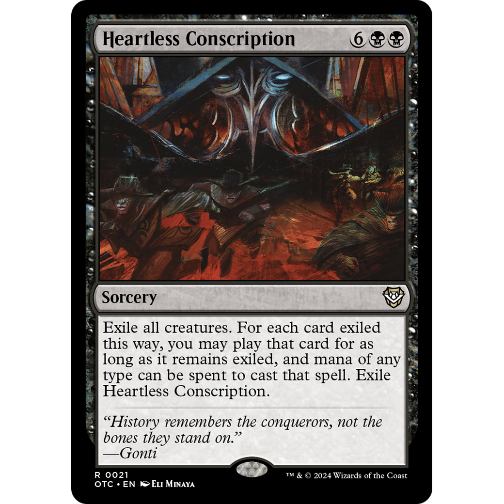 Heartless Conscription (OTC-021) - Outlaws of Thunder Junction Commander