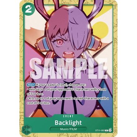 Backlight (Starter Deck 11: Uta Deck Battle) (ST11-003) - One Piece Promotion Cards