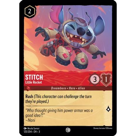 Stitch - Little Rocket (125/204) - Into the Inklands Cold Foil