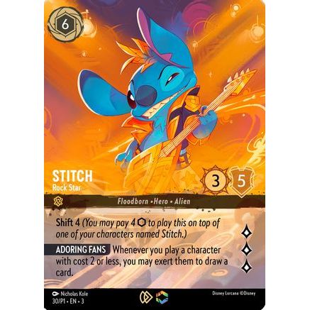 Stitch - Rock Star (Store Championship) (30) - Disney Lorcana Promo Cards Holofoil