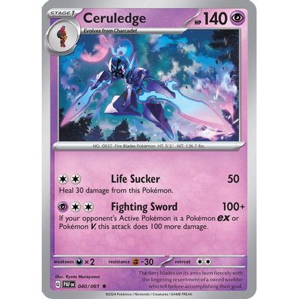 Ceruledge - 040/091 40 - SV Paldean Fates Reverse Holofoil