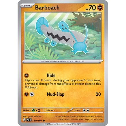 Barboach 50 - SV Paldean Fates Reverse Holofoil