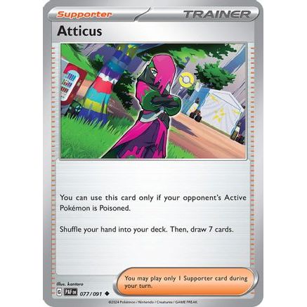 Atticus 77 - SV Paldean Fates Reverse Holofoil