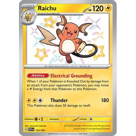 Raichu - 132/091 132 - SV Paldean Fates Holofoil