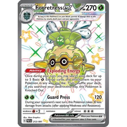 Forretress ex - 212/091 212 - SV Paldean Fates Holofoil