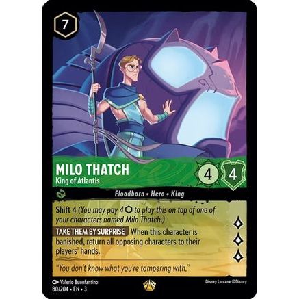 Milo Thatch - King of Atlantis (80/204) - Into the Inklands Cold Foil