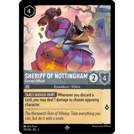 Sheriff of Nottingham - Corrupt Official (191/204) - Into the Inklands Cold Foil