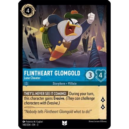Flintheart Glomgold - Lone Cheater (140/204) - Into the Inklands Cold Foil